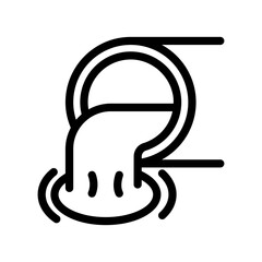 sewage line icon illustration vector graphic. Simple element illustration vector graphic, suitable for app, websites, and presentations isolated on white background