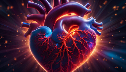Illuminated Human Heart in a Cosmic Universe