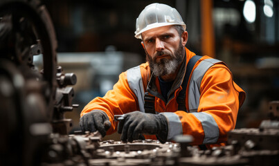 portrait of Fitter, who Lay out, position, align, and fit together fabricated parts of structural metal products preparatory to welding or riveting