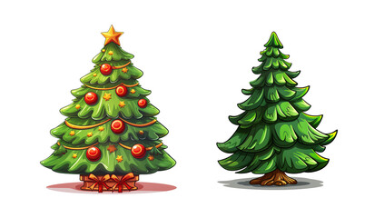christmas tree isolated on a transparent background. png file