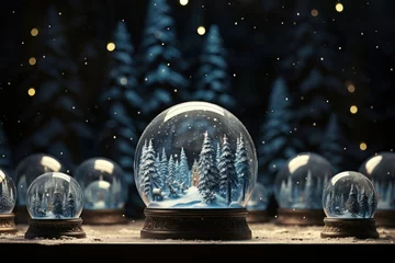 Foto op Aluminium Snow Globes - Generative AI © Sidewaypics