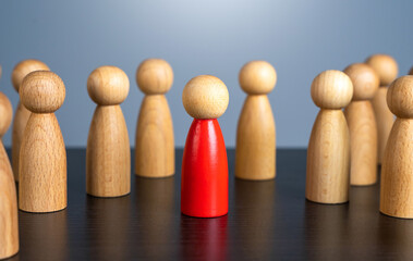 Standing out surrounded by a crowd. Stranger, eye-catching. Different, special. Infected carrying...