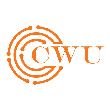 CWU letter design. CWU letter technology logo design on white background. CWU Monogram logo design for entrepreneur and business