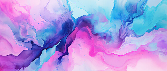 Abstract watercolor paint large brushes background winter colors with liquid fluid texture for background, made with Generative AI