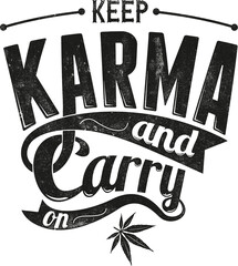 Karma - Vector graphic art for a t-shirt - Vector art, typographic quote t-shirt, or Poster design - obrazy, fototapety, plakaty