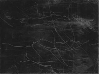 Texture of scratched glass with dust on black background for Y2K style work and creating crack effects for aged retro grunge style