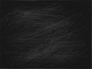 Texture of scratched glass with dust on black background for Y2K style work and creating crack effects for aged retro grunge style - obrazy, fototapety, plakaty