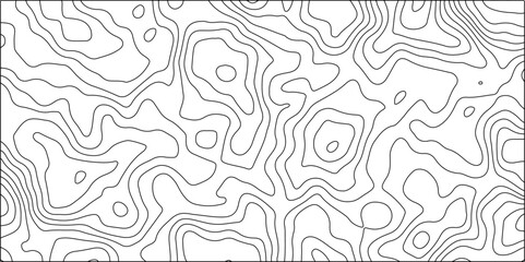 Topographic map background with geographic line map with elevation assignments.Modern design with White topographic wavy pattern design. Paper Texture Imitation of a Geographical map shades .