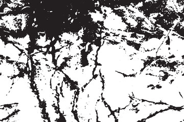 Rustic cracked vector texture with many cracks and scratches. Abstract background. Broken and damaged surface. Aged backdrop. Vector graphic illustration with transparent white. EPS10.