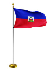 haiti flag wave on transparent or PNG background. digital illustration for national activity or social media content.