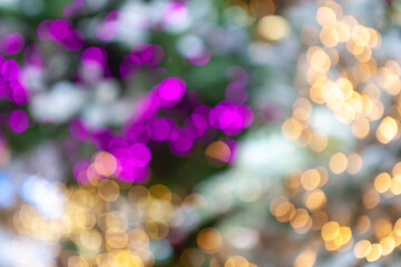 abstract christmas background with golden bokeh