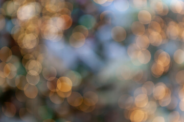 abstract christmas background with golden bokeh