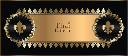 Line Thai, Thai art pattern vector, Concept The Arts of Thailand, thai tradition painting