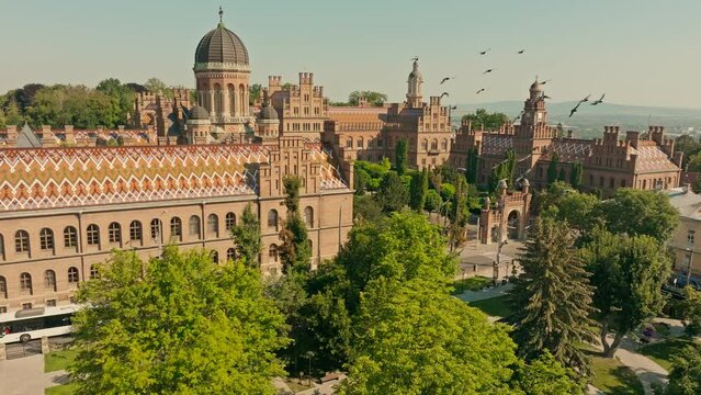 Old town aerial europe building city sunset cityscape travel