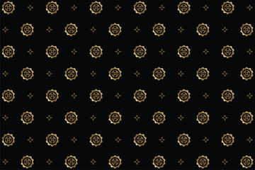 seamless pattern with black and golden circles