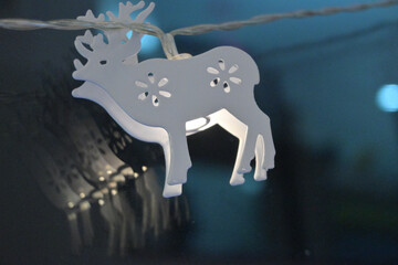 christmas decoration reindeer in the snow