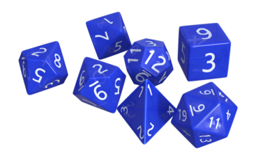 Blue Polyhedral Dice