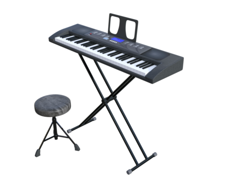Keyboard with stool