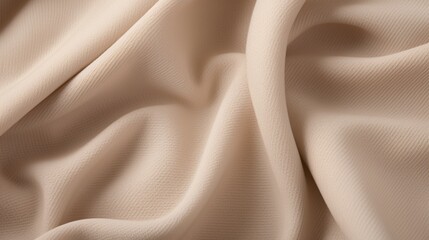 Luxury soft smooth beige cashmere fabric texture background.