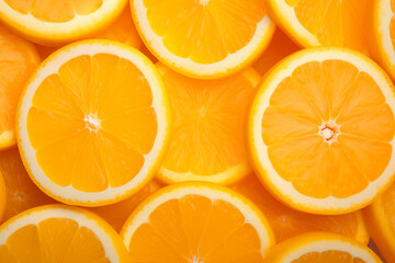 Fresh open orange fruit background arranged together representing healthy diet concept