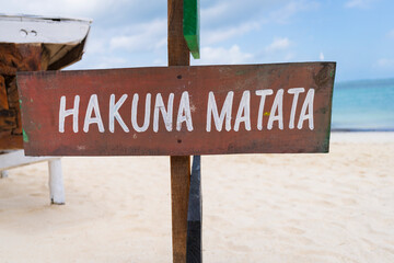 Colorful sign with the writing 
