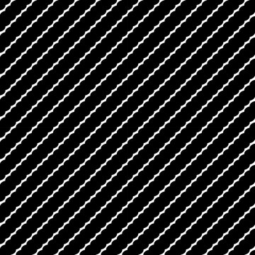 Seamless diagonal lines pattern. Wavy stripes wallpaper. Linear background. Zigzag motif. Repeated line ornament. Digital paper for textile print, web designing, page fill. Vector art illustration.
