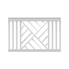 Realistic Detailed 3d White Fence Rail Exterior Element for Garden or Farm Palisade . Vector illustration