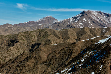 Atlas Mountains, view of the peaks. Morocco.