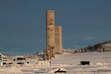 Foto auf Acrylglas KIRUNA, SWEDEN - NOVEMBER 13: 2023 Swedish mining city Kiruna in northern Scandinavia within the arctic circle. © Adam