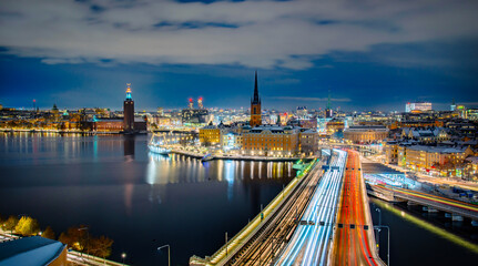 Central Stockholm Sweden in winter - 686320287