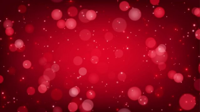 christmas celebration bokeh red background light video