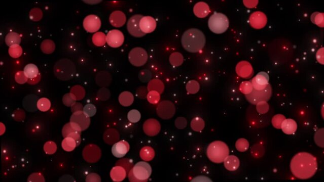 romantic black bokeh red abstract background video