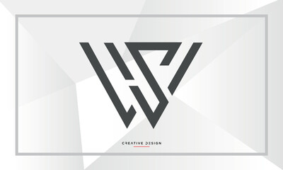 WS or SW Alphabet letters logo monogram
