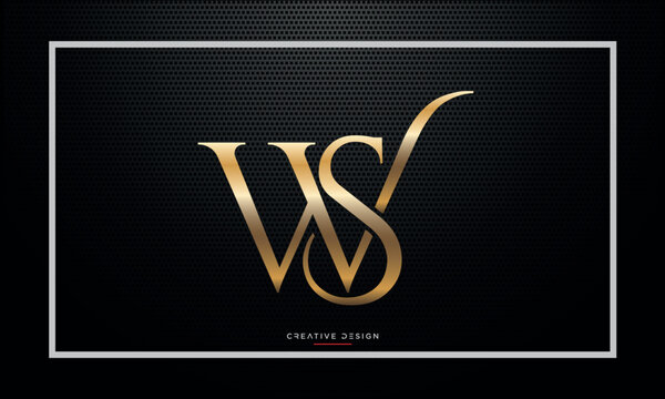 WS or SW Alphabet letters logo monogram
