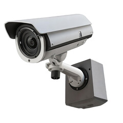 series of camera cctv isolated on transparent background