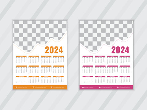 2024 Calendar Template, editable vector Free Vector
Calendar 2024 modern design planner template.
