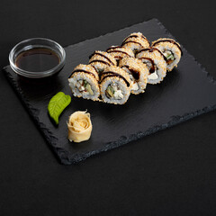 Japanese sushi. Japanese food. Japanese snack.