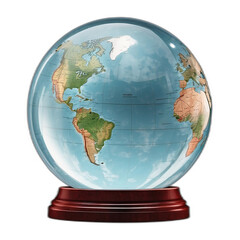A luxury crystal globe in a transparent background, (png image) - AI Generative