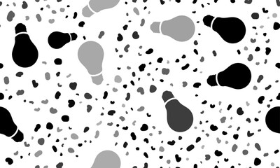 Abstract seamless pattern with lamp symbols. Creative leopard backdrop. Vector illustration on white background