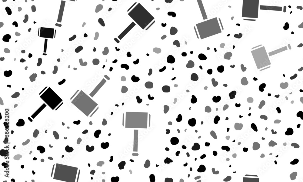 Poster abstract seamless pattern with sledgehammer symbols. creative leopard backdrop. vector illustration 