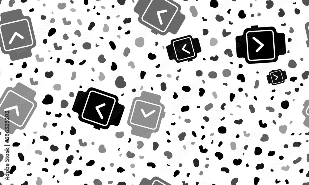 Poster abstract seamless pattern with smart watch symbols. creative leopard backdrop. vector illustration o