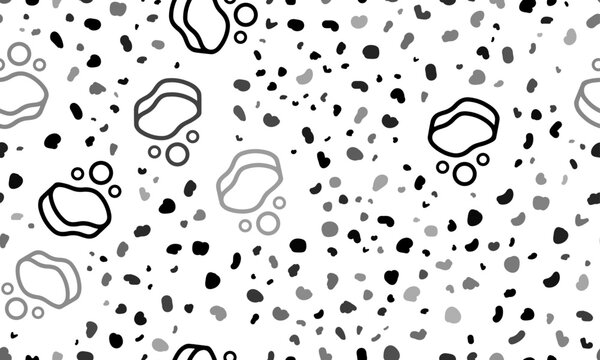 Abstract seamless pattern with soap symbols. Creative leopard backdrop. Vector illustration on white background