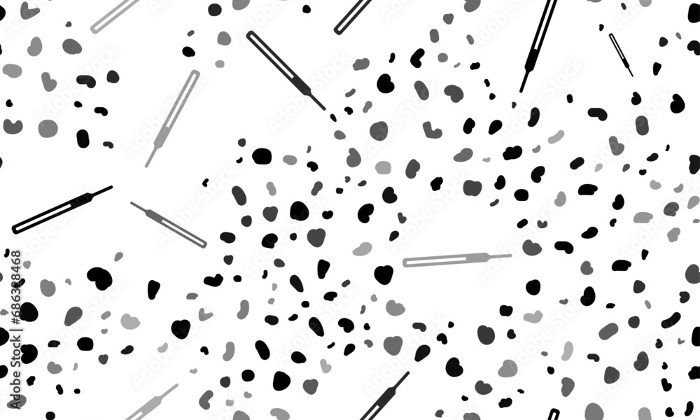 Poster abstract seamless pattern with thermometer symbols. creative leopard backdrop. vector illustration o