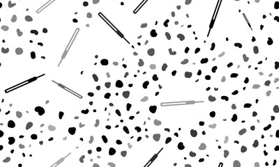 Abstract seamless pattern with thermometer symbols. Creative leopard backdrop. Vector illustration on white background