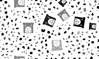 Abstract seamless pattern with christmas fireplace symbols. Creative leopard backdrop. Illustration on transparent background