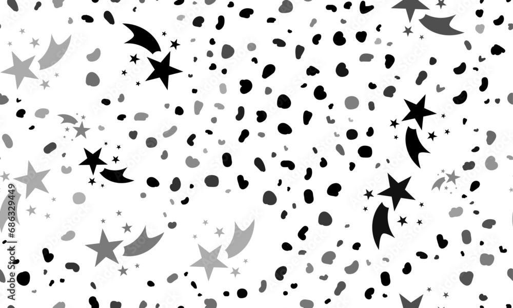 Poster abstract seamless pattern with fireworks symbols. creative leopard backdrop. vector illustration on 