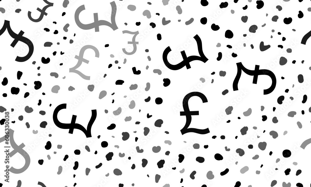 Aufkleber abstract seamless pattern with pound symbols. creative leopard backdrop. vector illustration on whit