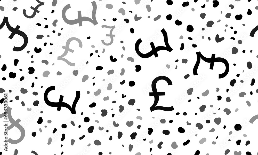 Poster abstract seamless pattern with pound symbols. creative leopard backdrop. illustration on transparent