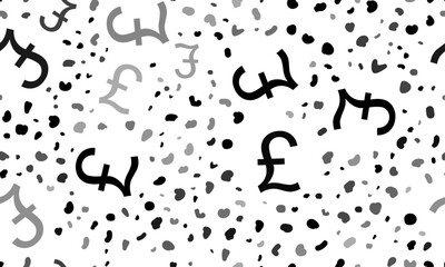 Abstract seamless pattern with pound symbols. Creative leopard backdrop. Vector illustration on white background
