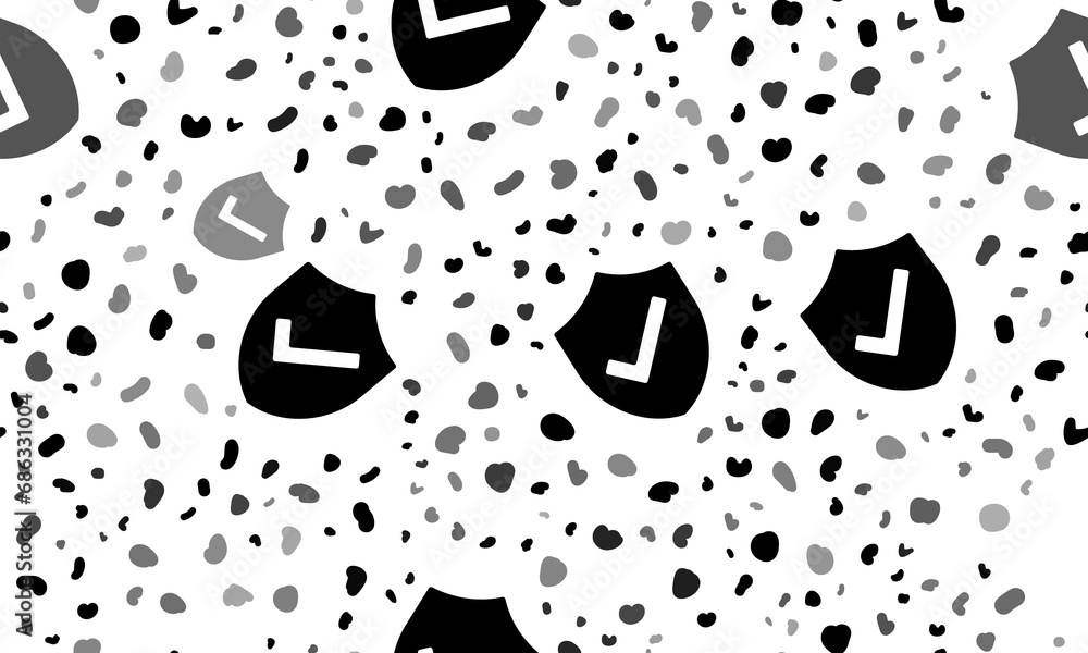 Poster abstract seamless pattern with protection mark symbols. creative leopard backdrop. illustration on t